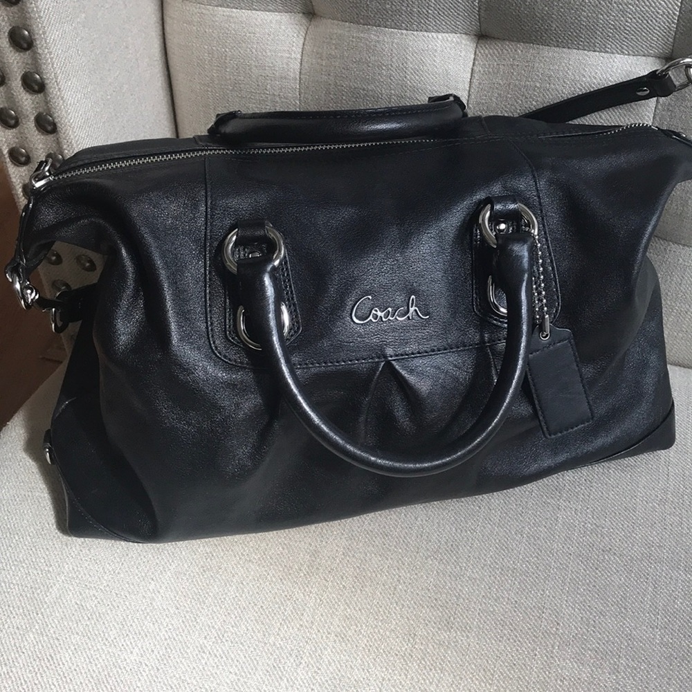 Black Leather Coach Bag